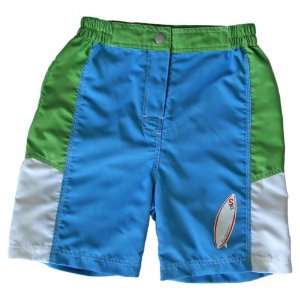    DaRiMi Kidz Board Shorts Aqua Blue/Grassy Green 6 12 Months: Baby