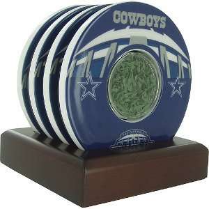 Dallas Cowboys unsigned Texas Stadium Turf Coasters w/ Final Season 