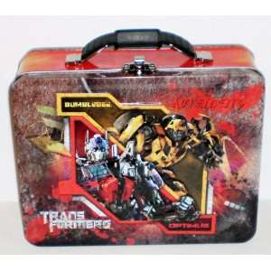 Transformers Bumblebee & Optimus Prime Embossed Metal Lunch Box/ Carry 