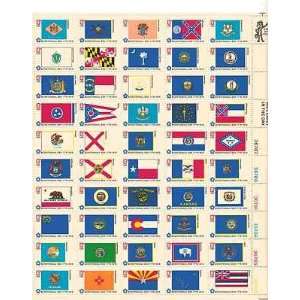  Bicentennial State Flags Sheet of 50 x 13 Cent US Postage 