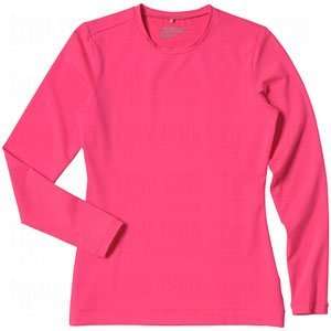   FIT Base Layer Long Sleeve Crews Pink Flash X Small