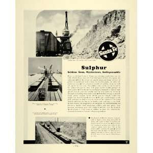   Ad Sulphur Manufacturing Santa Fe Mines Mining   Original Print Ad