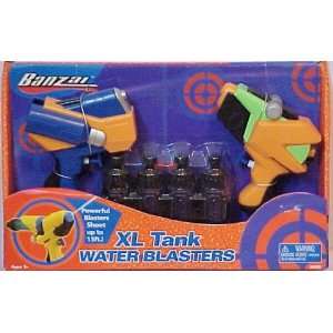  Banzai Xl Tank Water Blasters 2 Gun Set Colors Vary Toys 