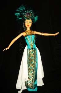 Chalchiuhtlicue ~ Aztec Goddess of Water ~ OOAK Barbie doll  