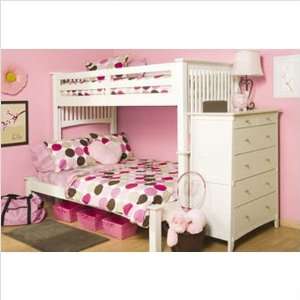    36 Mission White Extra Long Twin over Full Bunk Bed
