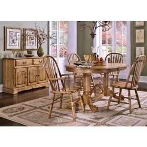  Threshers Too 5 Piece Small Oval Hard Wood Dining Set in 