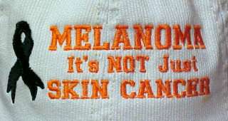 Melanoma Skin Cancer Ribbon Stone Baseball Hat Cap New  