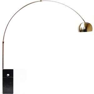  Arco Style Lamp with Large Black Cube Marble Base: Home 