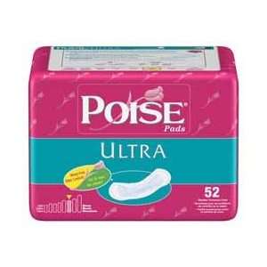 Poise Pads Ultra with Side Shields   Ultra Absorbency   52 / Pk