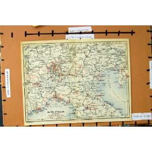  MAP 1930 ITALY ALTA ITALIA TRIESTE TORING MILANO BERN 