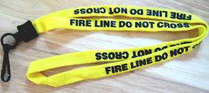 FIRE LINE DO NOT CROSS LANYARD NECK STRAP ID HOLDER  