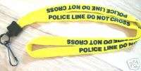 POLICE LINE DO NOT CROSS LANYARD NECK STRAP ID HOLDER  