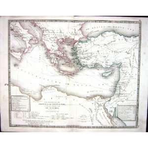   Map C1835 Travels Apostle Paul Greece Cyprus Syria Turkey Home