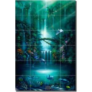  Enchanted Pool by David Miller   Artwork On Tile Ceramic 