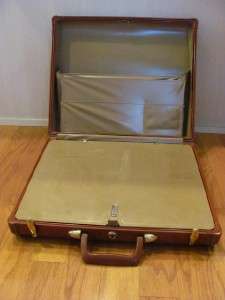 FABULOUS VINTAGE SAMSONITE BROWN LEATHER BRIEFCASE w INSIDE SECURITY 