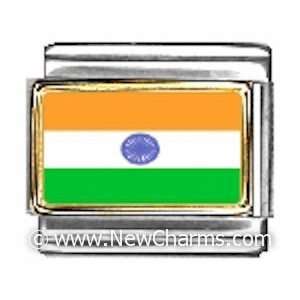  India Photo Flag Italian Charm Bracelet Jewelry Link 