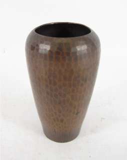 Vintage Signed Roycroft Hand Hammered Copper Arts & Craft Vase Antique 