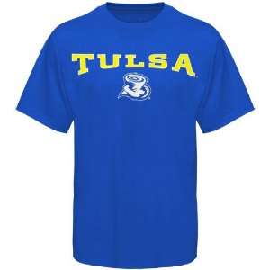   Tulsa Golden Hurricane Royal Blue Arched Graphic T shirt Sports