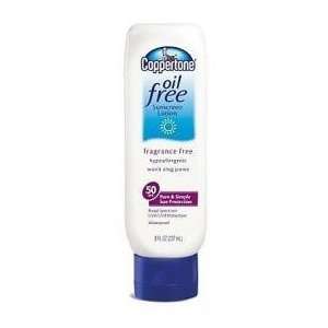  Coppertone Oil Free Lotion SPF 50 Sunscreen 8 oz Beauty