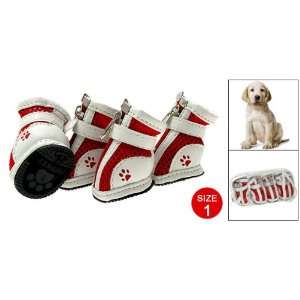   Pet Protective Boot Mesh Sport Dog Shoes Cute Red 1#: Pet Supplies