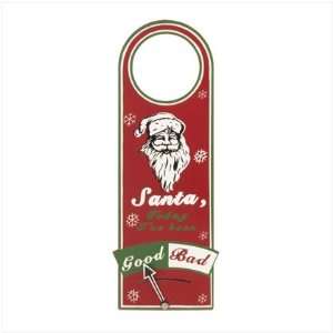  Santa Good/Bad Metal Doorknob Hanger: Home & Kitchen