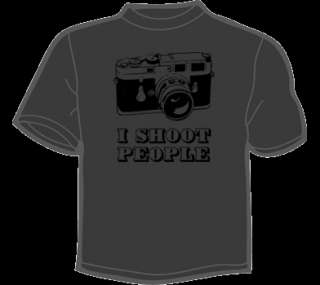 SHOOT PEOPLE T Shirt WOMENS funny vintage 80s camera  