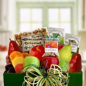 Munch & Crunch Fruit & Snacks Gift Basket:  Grocery 