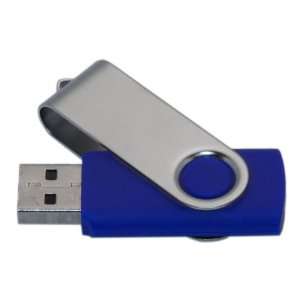  4GB USB Flash Drive w/ Swivel Design   Blue: Electronics