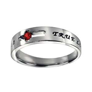  July Birthstone True Love Waits Solitaire Ring: Jewelry