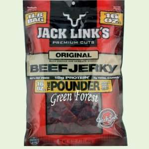 JACK LINKS POUNDER BEEF JERKY 16oz Grocery & Gourmet Food