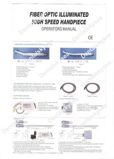 Dental optic fiber handpiece Tube 6 Holes & Power control System 