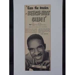 Ermer Robinson Harlem Globe Trotters 1950 Beech Nut Gum Advertisement 