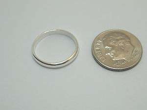 NEW  SOLID STERLING SILVER 2MM RING BAND SIZE 5  