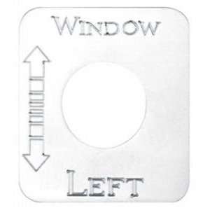  Kenworth Window Left Switch Plate, Stainless Steel 