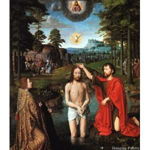 The Triptych of Jean Des Trompes, Central Panel Depicting The Baptism 