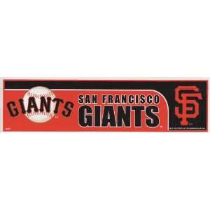  San Francisco Giants MLB Bumper Sticker   3 X 11 Sports 