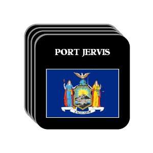  US State Flag   PORT JERVIS, New York (NY) Set of 4 Mini 