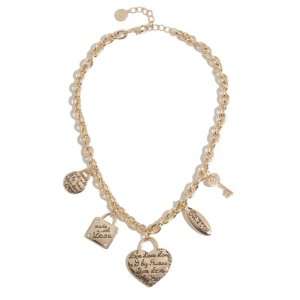  G by GUESS Made with Love Chain Necklace, GOLD Jewelry