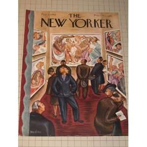  1940 The New Yorker Magazine Cover: Art Gallery Opening 