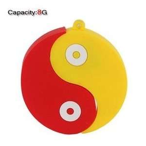  8GB Lovely Eight Trigram Shape Flash Drive(Red & Yellow 