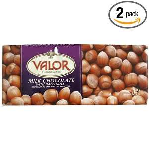 Valor Milk Chocolate with Hazelnuts, 8.75 Ounce Packages (Pack of 2)