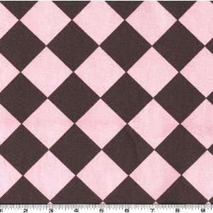  54 Wide Diamond Maggie Pink/Kelso Brown Fabric By The 