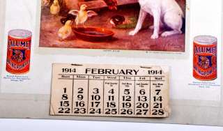 ATKINSON FOX VINTAGE PRINT 1914 Advertising Calendar  