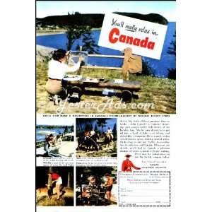   Vintage Ad Canadian Government Travel Youll really relax in Canada