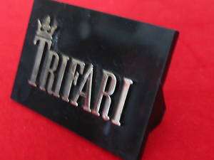 very rare vintage Crown TRIFARI JEWELRY DISPLAY SIGN  