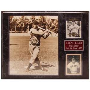 MLB Pirates Ralph Kiner 2 Card Plaque:  Sports & Outdoors