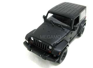 24 Cool Matt Black Jeep Wrangler Rubicon Welly  