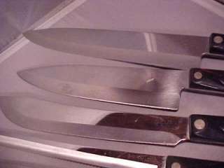 pc Used Cutco Knife Knives 1720 2 4 5 8 9 1021 1987 Dark Handles 
