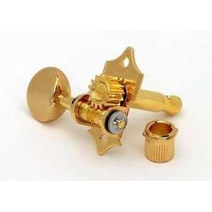  Gotoh Open Gear 3 x 3 Gold w/Oval Buttons w/Hardware 