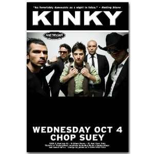  Kinky Poster   Cs Concert Flyer   Barracuda Tour
